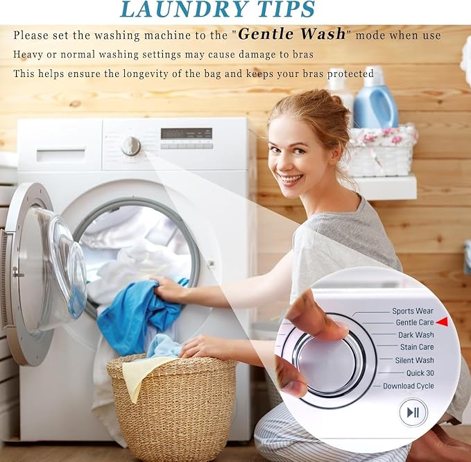 Large Bra Laundry Bags for Washing Machine, Fits All Cups Anti Deformation Bra - Image 2
