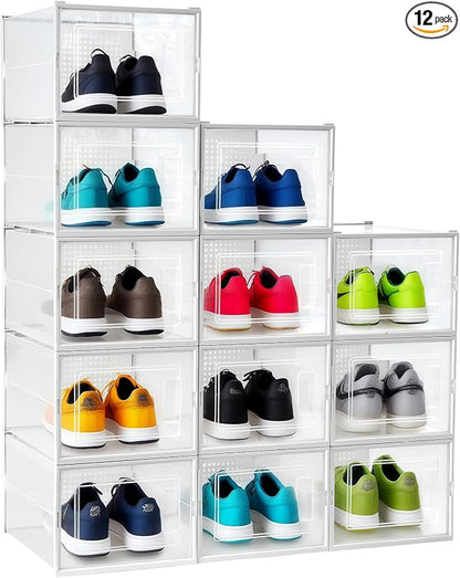 Shoe Boxes, Stack Without Toppling Modular storage boxes combine freely by Unknown
