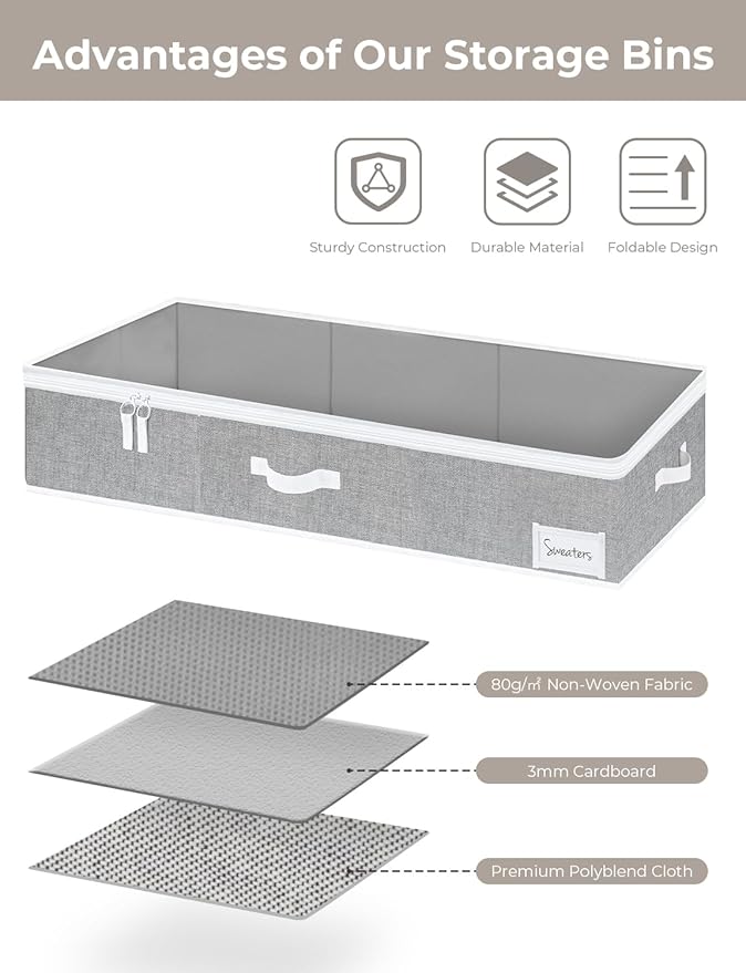 StorageWorks Large Under Bed Storage Containers - Image 6