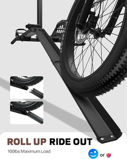E-Bike Rack with Ramp, Hitch 2 Bike Rack, 200 lbs Capacity Electric Bike Carrier - Image 4