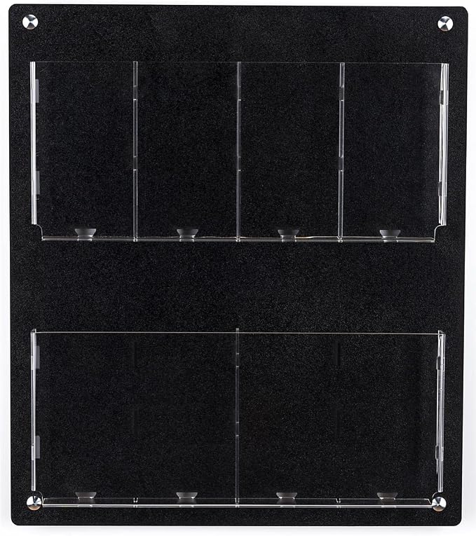 Displays2go Acrylic Wall Mounted Magazine Rack, 4-8 Adjustable Pockets - Image 4