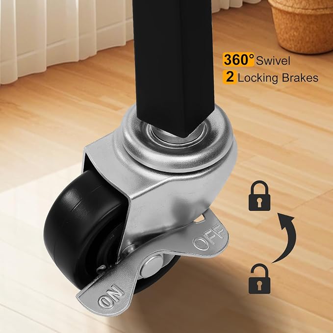 Laundry Sorter 3 Section, Rolling Laundry Hamper - Image 6