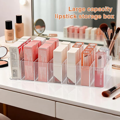 2 Pack Clear Acrylic Makeup Organizers, 7-Section Bathroom Organizer - Image 7