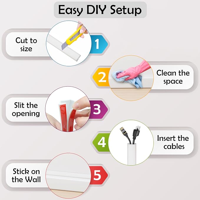 Rubber Bond TV Cord Hider Cable Protector - Image 7