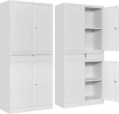 SISESOL White Metal Storage Cabinet by SISESOL