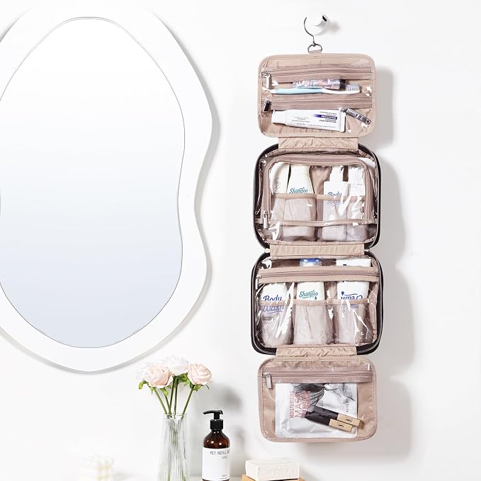 NISHEL Travel Toiletry Bag for women, Portable Hanging Organizer for - Image 2
