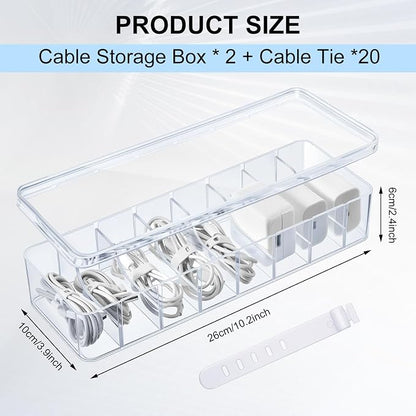 Tatuo 2 Pcs Cable Organizer Box - Image 2