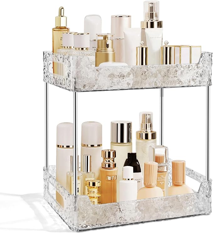 2-Tier Bathroom Counter Organizer Countertop Storage, Dresser Organizer Vanity by TENDER+EPOCH