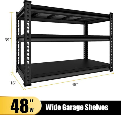 48" W Garage Shelving Heavy Duty, 1500LBS Loads Shelving Units and Storage Racks - Image 3