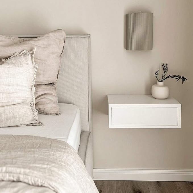 Mobili Fiver, Riccardo Floating nightstand, Ashwood White, Made in Italy - Image 6