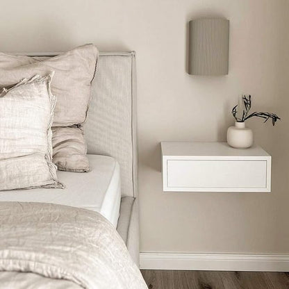Mobili Fiver, Riccardo Floating nightstand, Ashwood White, Made in Italy - Image 6