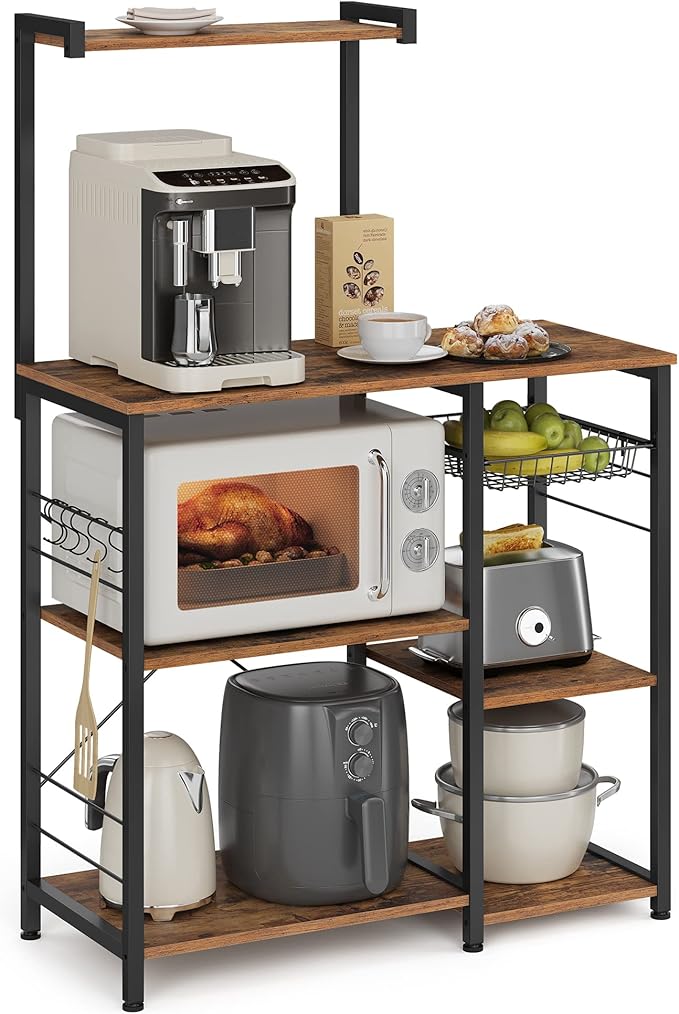 VASAGLE Baker's Rack, Microwave Stand, Kitchen Storage Rack by VASAGLEbySONGMICSHOME