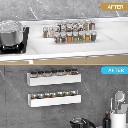 PMMASTO Adhesive Acrylic Spice Rack Organizer - Image 6