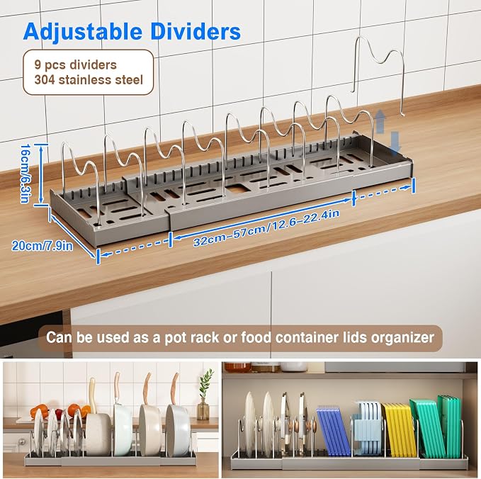 Pots and Pans Organizer Under Cabinet - Image 2