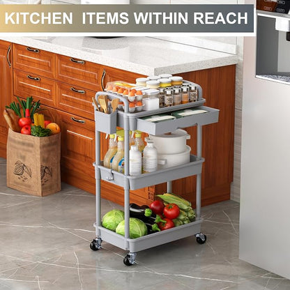 Goovilla 3 Tier Rolling Utility Cart Organizer - Image 7