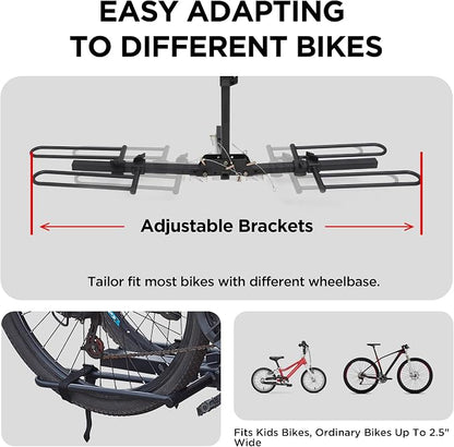 Young 2 Bike Rack Hitch Mount Foldable Platform Style, Bicycle Carrier - Image 6