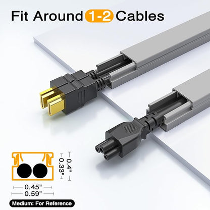Delamu 157in Cord Covers for Wires on Wall, Cord Hider for 1 Cord, Paintable - Image 2