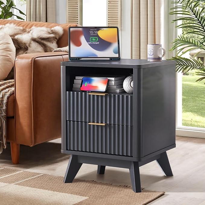 Fluted Nightstand by Expandyourspacewithendlesspossibilities