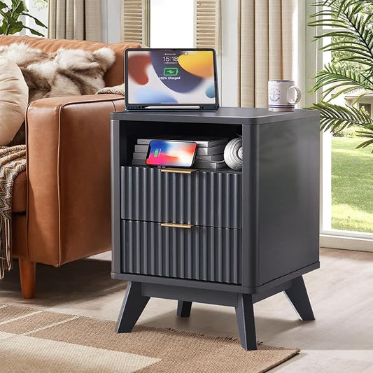Fluted Nightstand by Expandyourspacewithendlesspossibilities