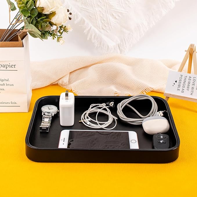 SANQIANWAN Faux Leather Valet Tray - Image 4