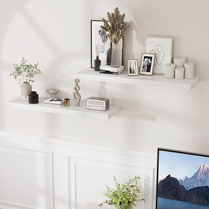 Fun Memories 36 Inch Floating Shelves White, 9.3 Deep Floating Shelf - Image 2