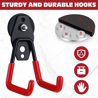 Landhoow Large Magnetic Hooks Heavy Duty Garage Magnet Hooks Strong Storage - Image 4