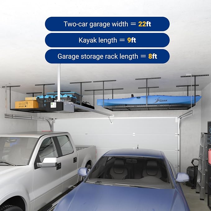 FLEXIMOUNTS 4x8 Overhead Garage Storage Rack, Adjustable Organization System - Image 5