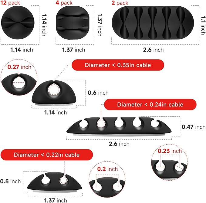 Cable Clips Cord Holder - Image 2