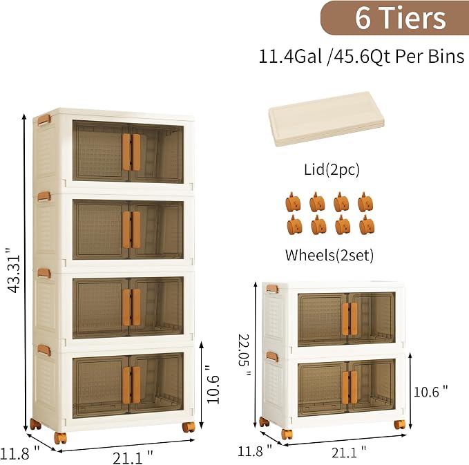 Plastic Stackable Storage Bins - Image 2