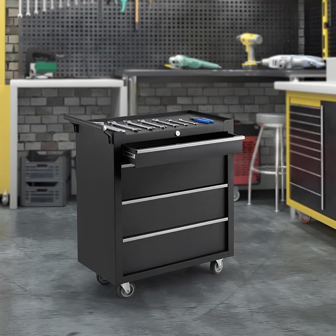 IDEALHOUSE Rolling Tool Chest, 4 Drawers Tool Storage Cabinet, Toolbox - Image 2