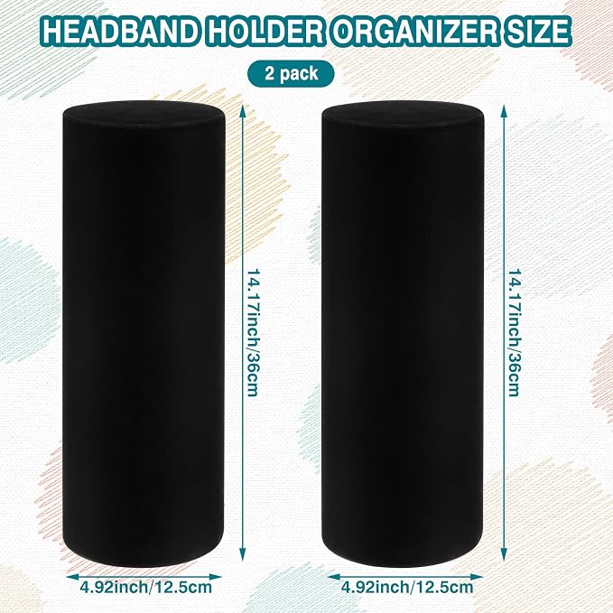 Geetery 2 Pcs Vertical Headband Holder Organizer Hairband Display Stand - Image 2