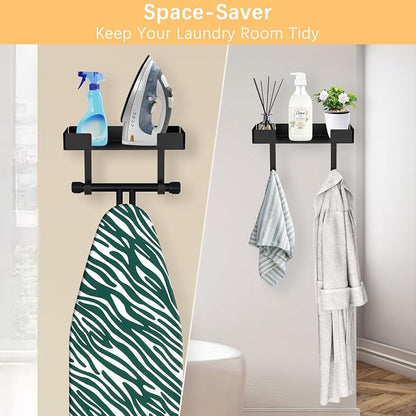 JUYSON Ironing Board Holder, Wall-Mounted Iron and Board Set Storage - Image 2