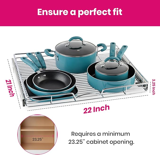HOLDN’ STORAGE Pull Out Cabinet Organizer, Heavy Duty Caddy w/Lifetime Limited - Image 3