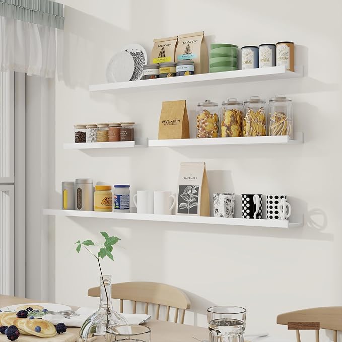 Fun Memories Picture Ledge Shelf, 16 Inch Long Floating Shelves Set of 6 - Image 5