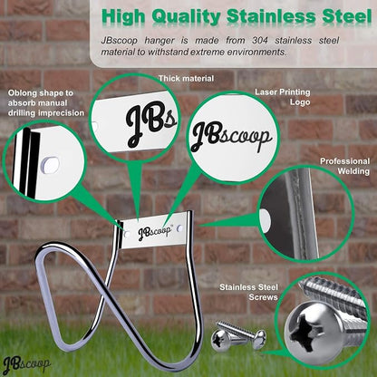 JBscoop Garden Hose Holder Stainless Steel Small Wall Mount Garden Hose Hook - Image 4