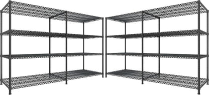 REIBII 81.5''W Storage Shelves 3680LBS Garage Shelving Heavy Duty 4 Tier Metal by REIBII