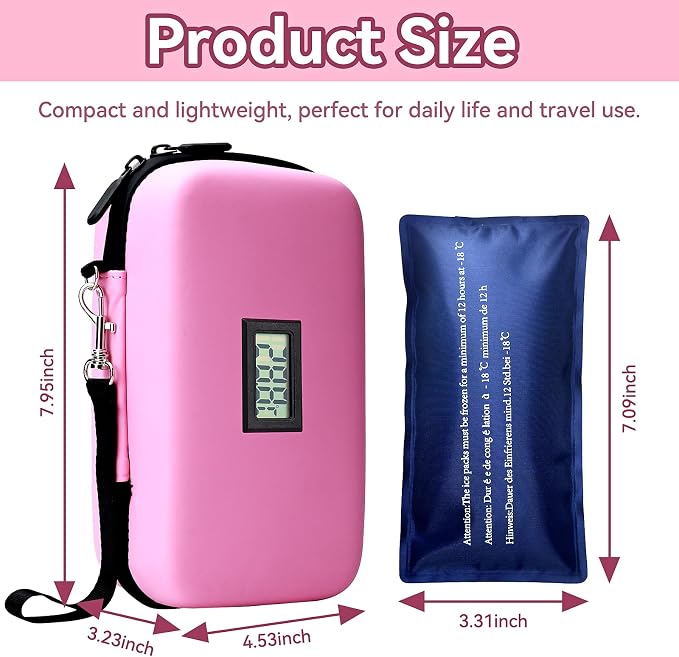 Insulin Cooler Travel Case, TSA Approved Medication Diabetic Cooler Organizer - Image 2