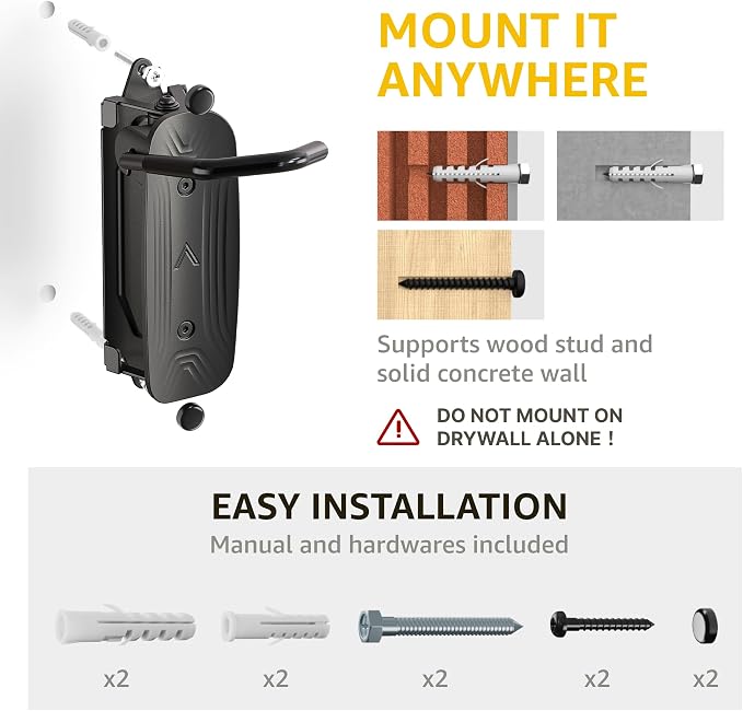 monTEK Swivel Bike Wall Mount, Bike Hangers - Image 5