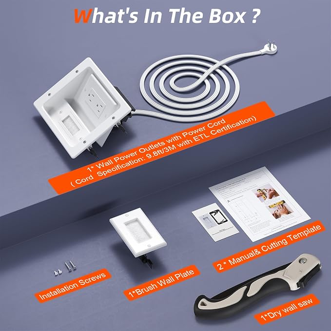 in Wall Cable Management Kit, TV Cable Hider Wall Kit - Image 6
