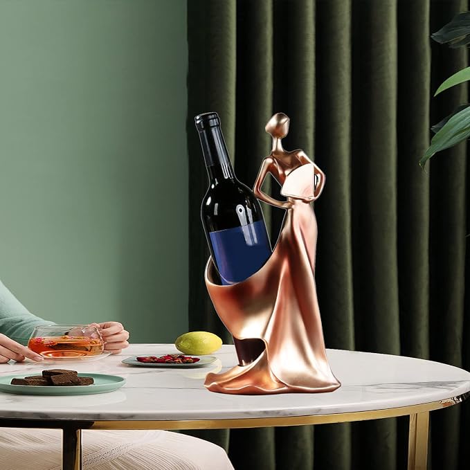 Artpaul Wine Bottle Holder Beauty Lady Statue Wine Bottle Stand Lady Wine Rack - Image 5