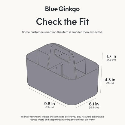 BLUE GINKGO Stackable Organizer Caddy – Korean-Made Portable Tote - Image 3