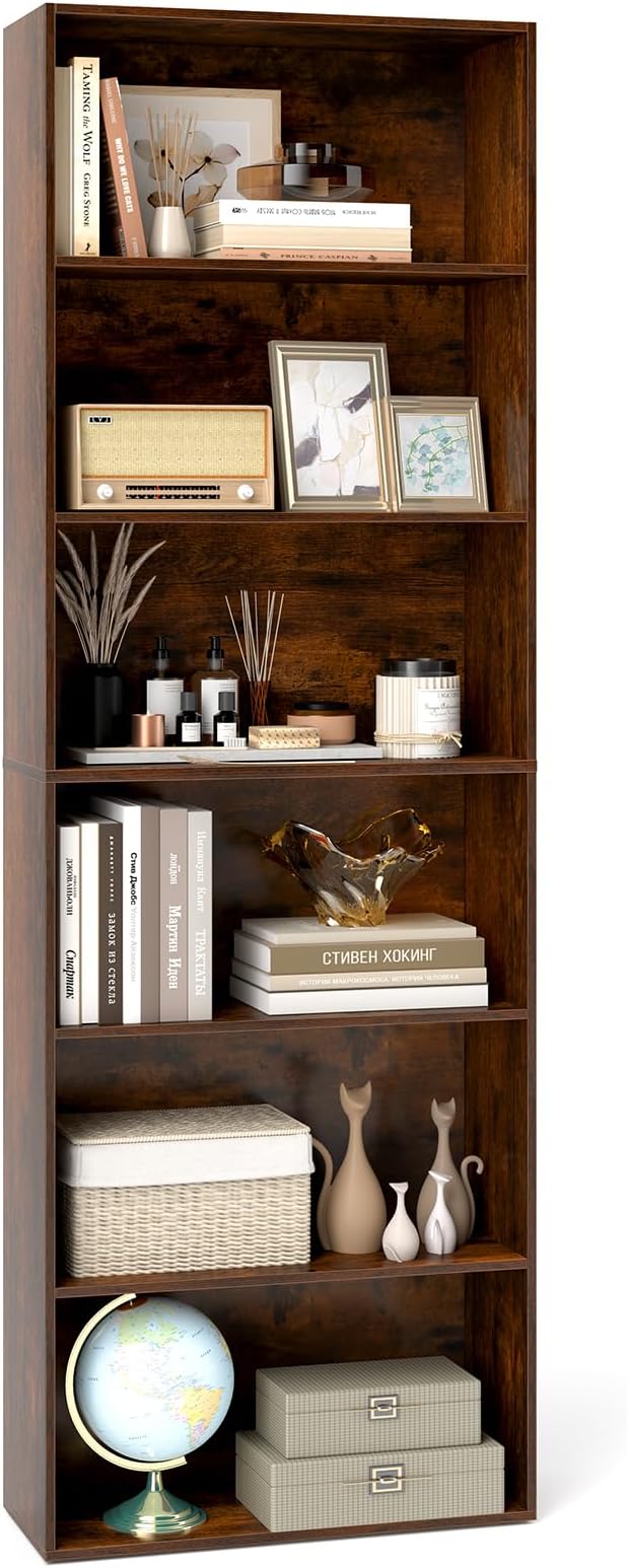 Tangkula 6-Tier Bookcase, 70” Tall Freestanding Bookshelf by TANGKULA