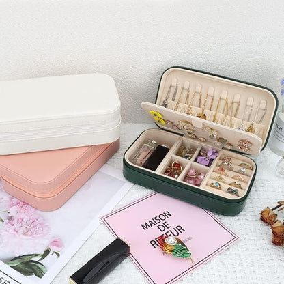 DesignSter Travel Jewelry Box, PU Leather Portable Jewelry Case, Small Jewelry - Image 6