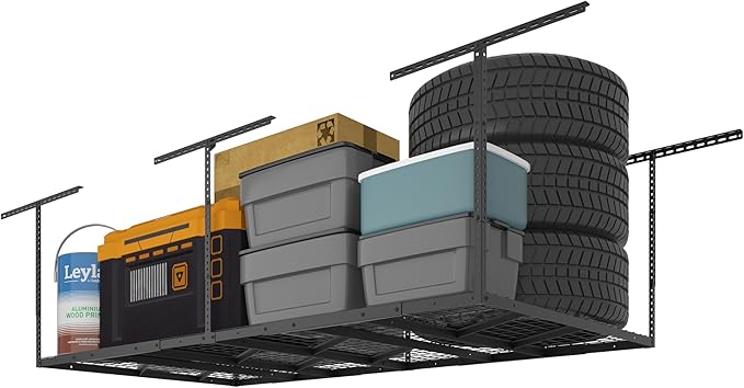 FLEXIMOUNTS Pro 4x8 Overhead Garage Storage Rack, Adjustable Storage by FLEXIMOUNTS
