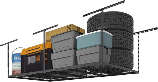 FLEXIMOUNTS Pro 4x8 Overhead Garage Storage Rack, Adjustable Storage by FLEXIMOUNTS