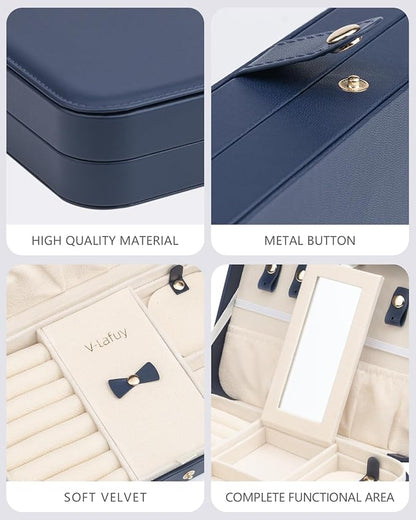 Travel Jewelry Case, Jewelry Box Small PU Leather Portable, Jewelry Travel Case - Image 4