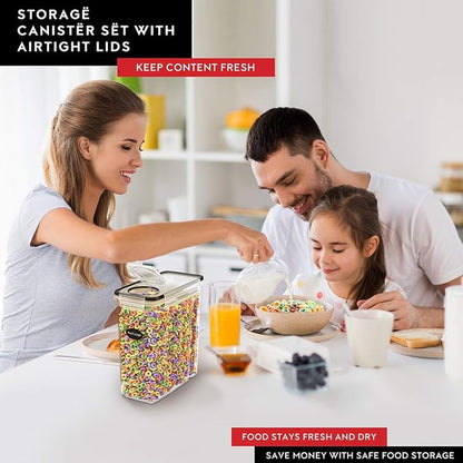 DWËLLZA KITCHEN Cereal Containers Storage 4 Pack 135 fl. oz Cereal Dispenser - Image 2