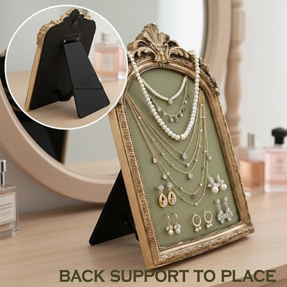 Green Velvet Jewelry Holder Organizer & Necklace Display Stand, 10 * 6.7inches - Image 2