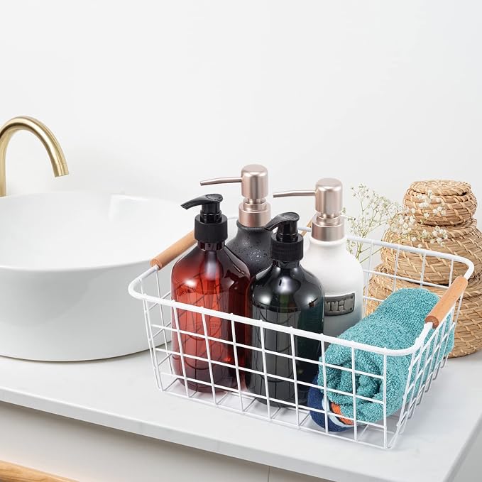 Wire Basket 4 Pcs Wire Storage Baskets Wire Baskets Organizing - Image 3