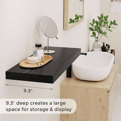Black Floating Shelves 24 Inch Long 2 Pack - Image 4